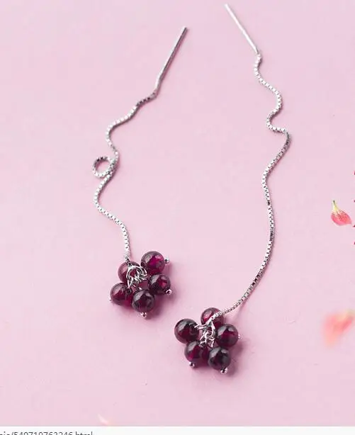 1 пара новых. Женские серебряные серьги подвески Длинные украшения GTLE1130|pull long|pull