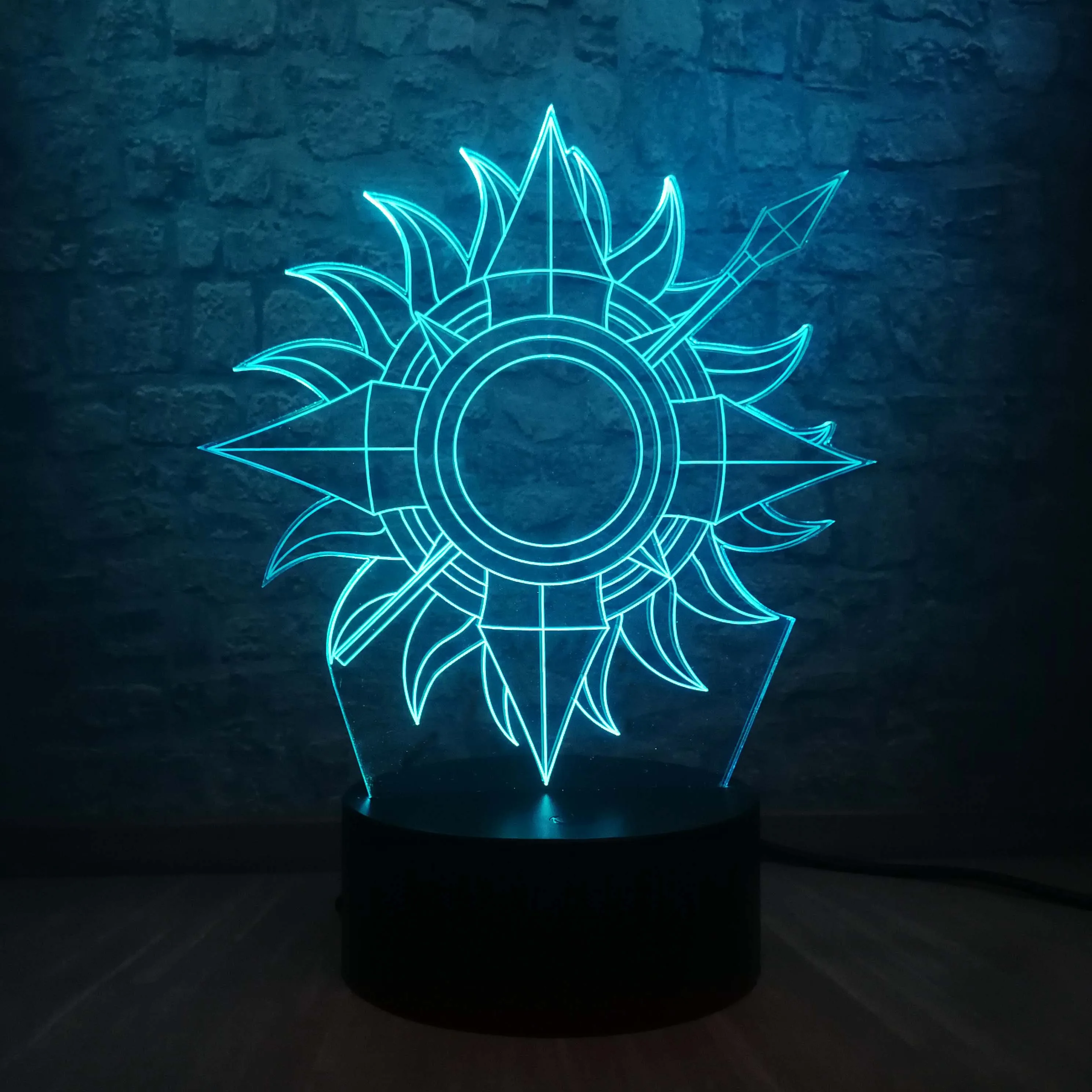 Дом Martell от Sunspear логотип USB настольная лампа 3D Ночник светильник светодиодный