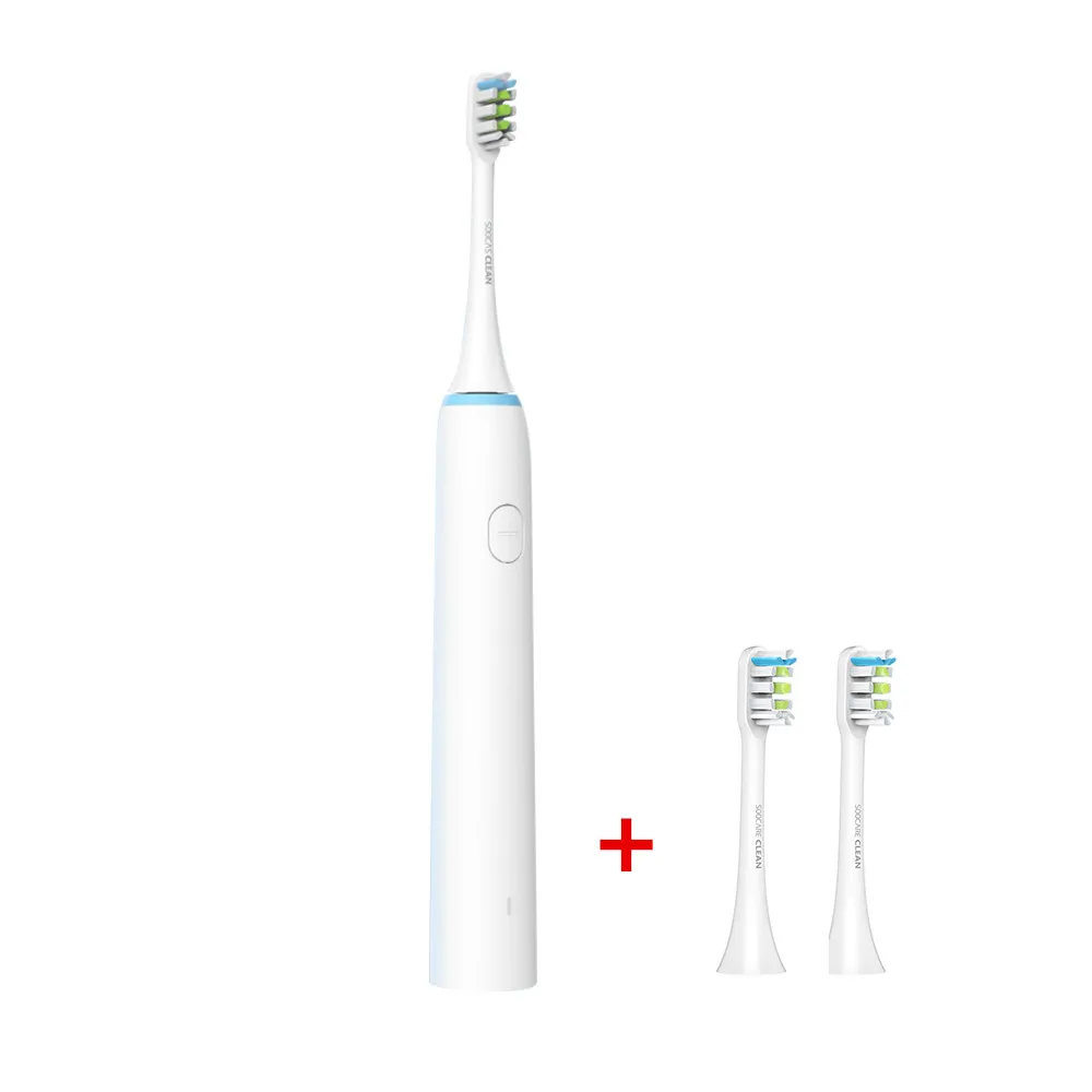 Add 2 brush head XIAOMI SOOCAS X1 звуковая электрическая зубная щетка mijia Водонепроницаемая перезаряжаемая звуковая ультра звуковая интеллектуальная Стоматологическая забота о здоровье - Цвет: Add 2 brush head