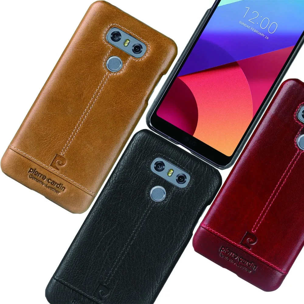 Оригинальный Pierre Cardin чехол для LG G6 Элитный бренд Пояса из натуральной кожи