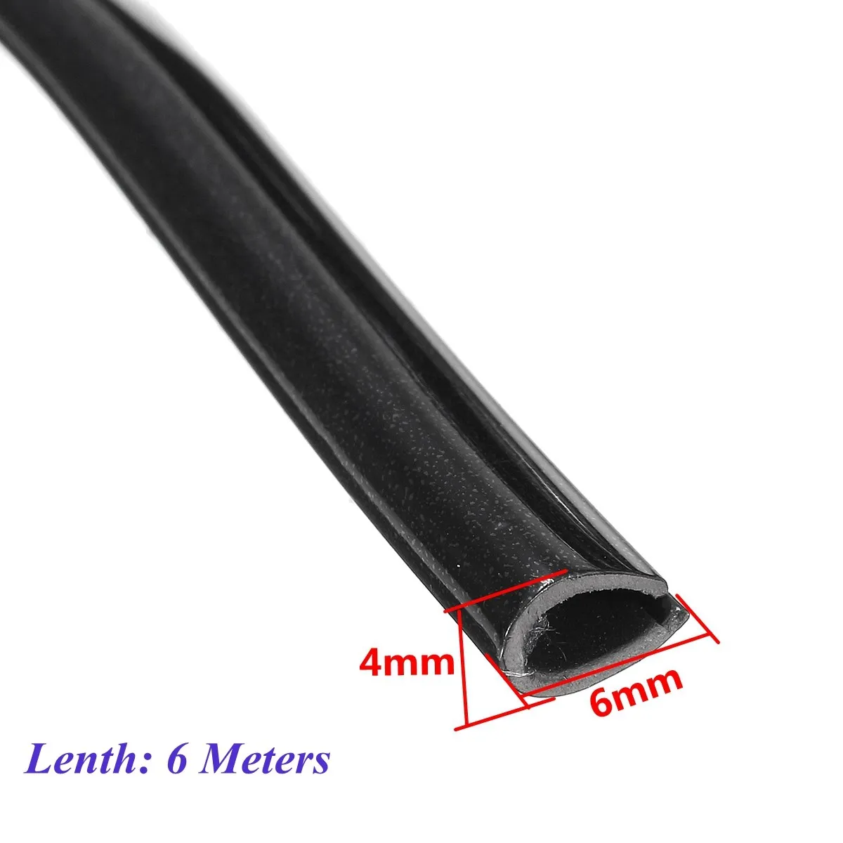 Универсальная U образная лента из ПВХ для защиты края автомобильной двери 6 мм x 4