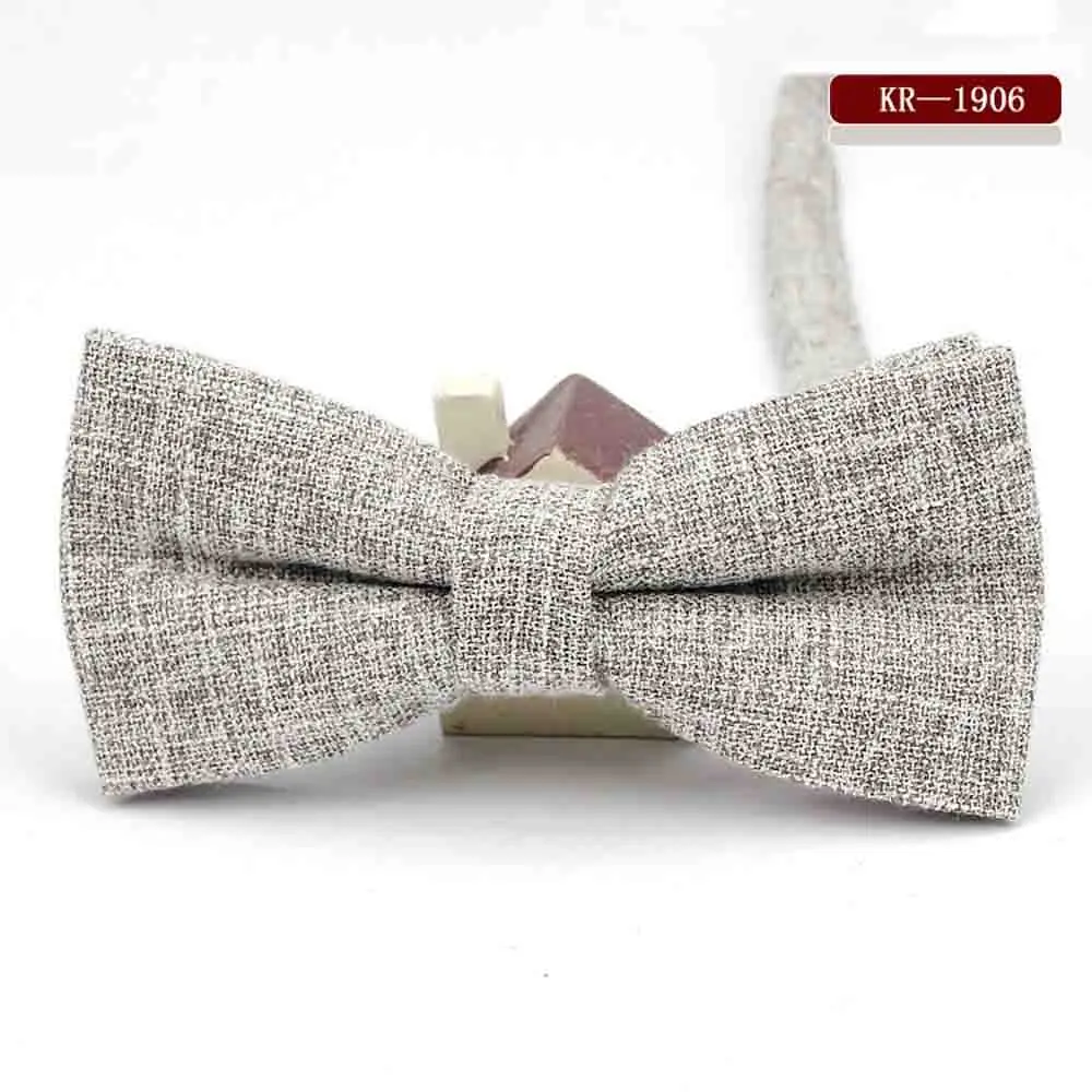 Новый Мужской Хлопковый простой галстук бабочка Свадебный Регулируемый