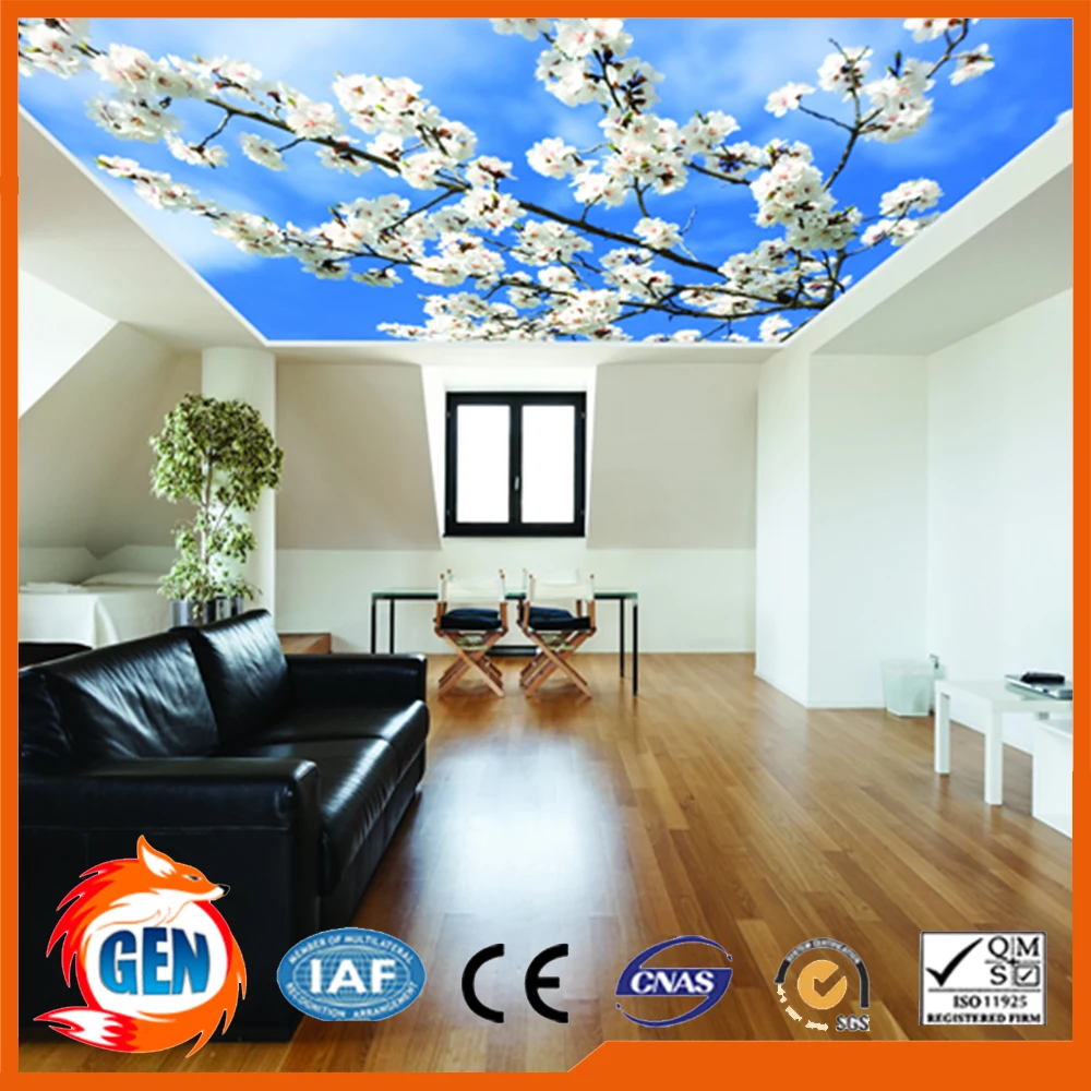 ПВХ потолочное и настенное покрытие декоративная потолочная стрейчевая ткань от