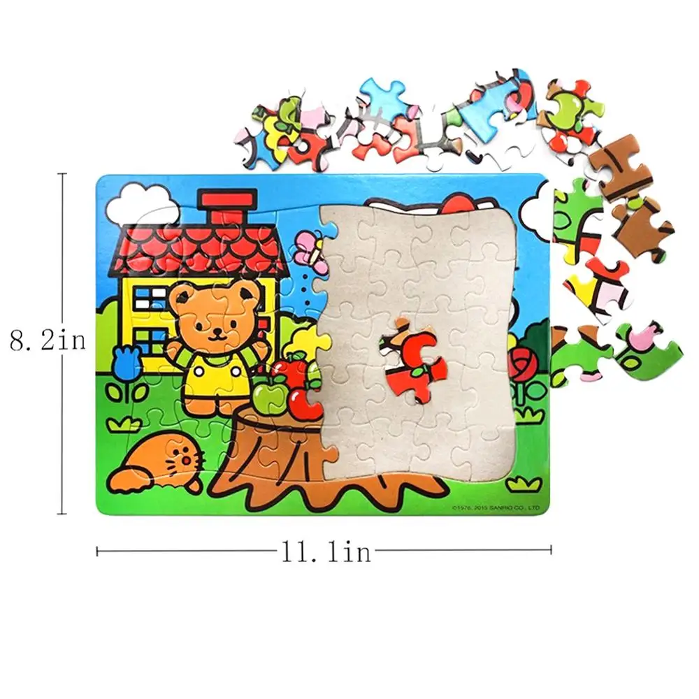 Hello kitty 40 частей головоломки для детей 4-8 для детей Обучающие Развивающие головоломки игрушки рождественские подарки