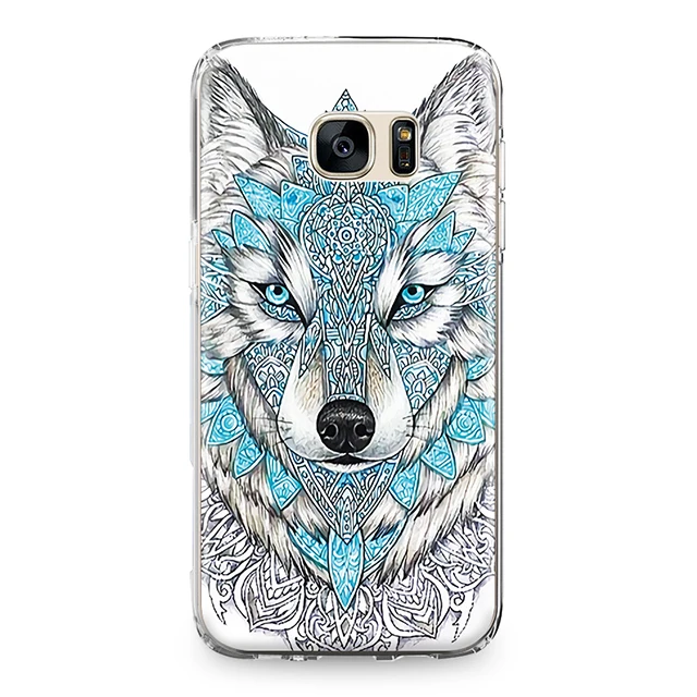 Волк собака Телефонные Чехлы для Samsung Galaxy S4 S5 мини S6 S7 Edge Plus S8 Note 4 5 Grand Prime силикон ТПУ чехол для телефона Para Coque