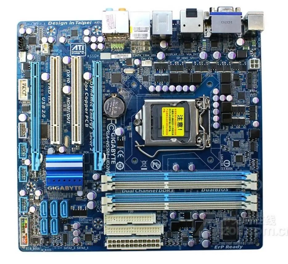 Для Gigabyte GA H55M UD2H оригинальная б/у настольная материнская плата H55 Socket LGA 1156