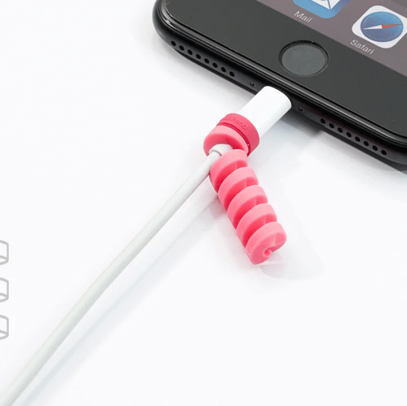 

10pcs Cable Protector Bobbin Winder Data Line Case Rope Protection Spring Twine for IPhone Android USB Earphone Cover Desk Set