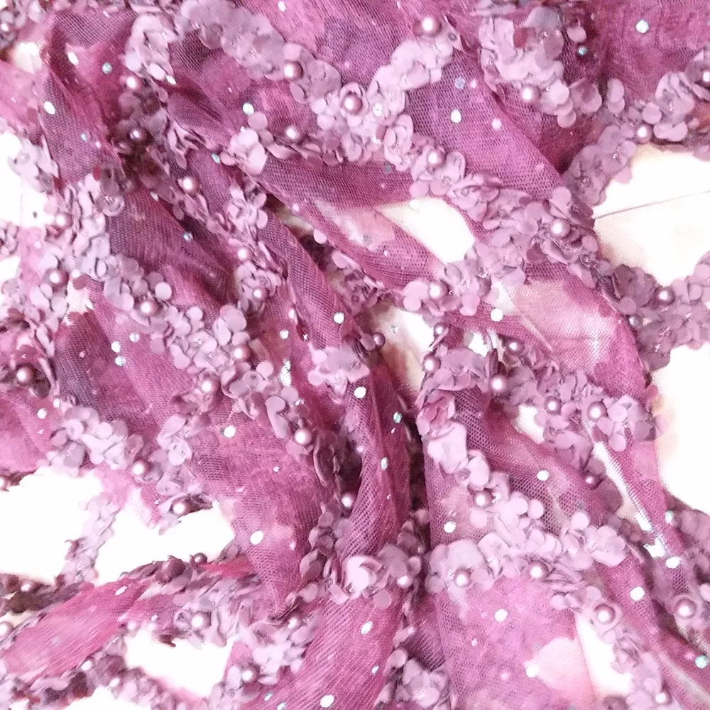 Красное вино свадебное платье ткань Франция Нигерия вышивальная нитка с класса