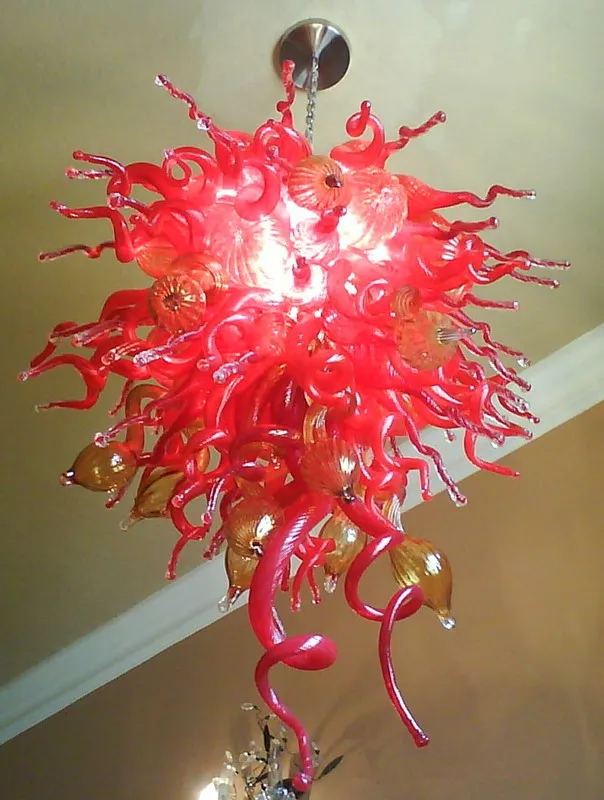 

Free Shipping AC Led Bulbs 110v/240v Villa Light Cheap Modern Hand Blown Art Glass Chandelier Decoration