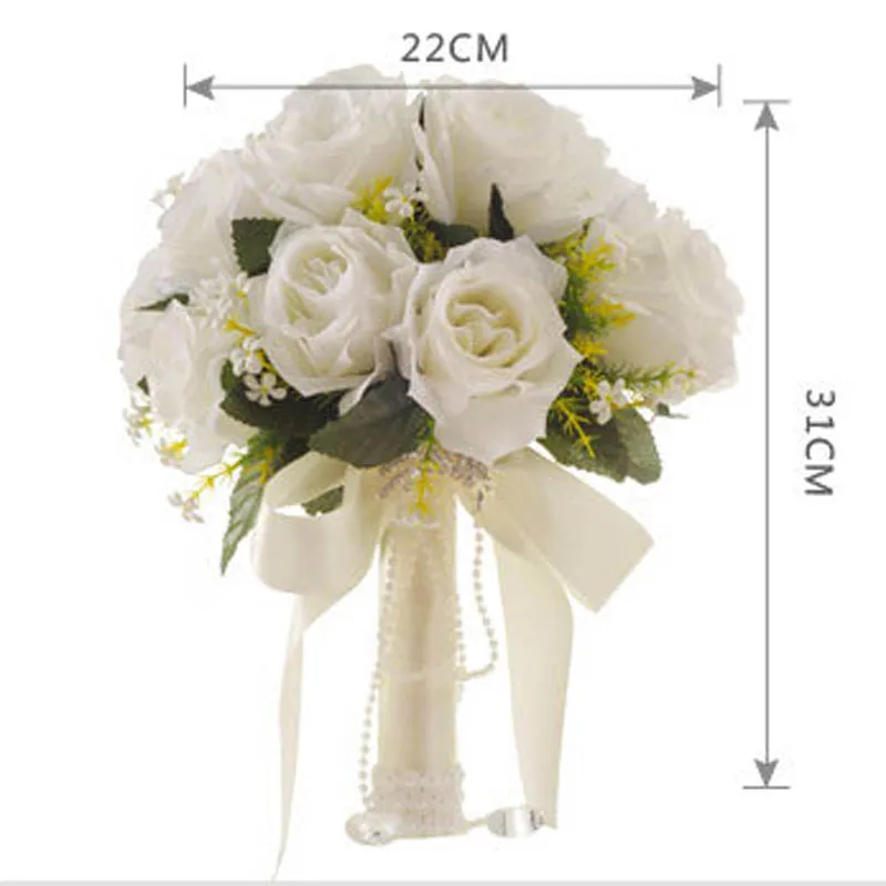 

Artificial White Wedding Bouquet Handmade Wedding Flowers Bridal Bouquet Mariage Wedding Decoration buque de noiva