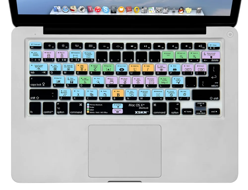 Чехол для клавиатуры XSKN Ableton Logic Photoshop After Effect OS X Avid старых Macbook Air Pro Retina 13 15 17