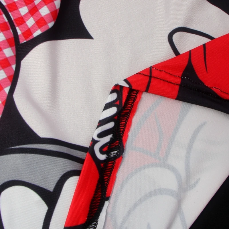 Sexy Bag Hip Women's Black Mini Dress Summer Five-point Sleeves Round Neck Slim Mickey print Temperament Elegant Women's Dress