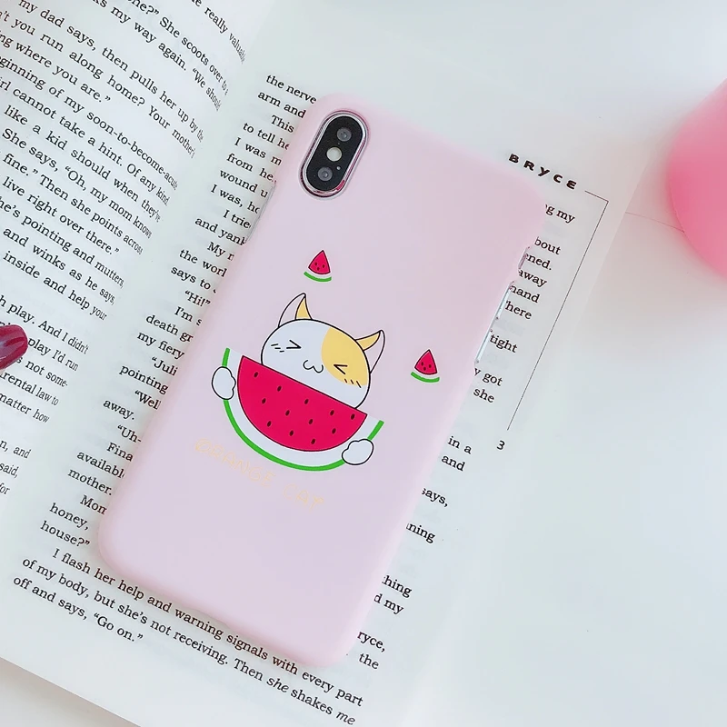 Чехол для iPhone X милый чехол с изображением кота телефона 10 6 6S 7 8 Plus Женский в