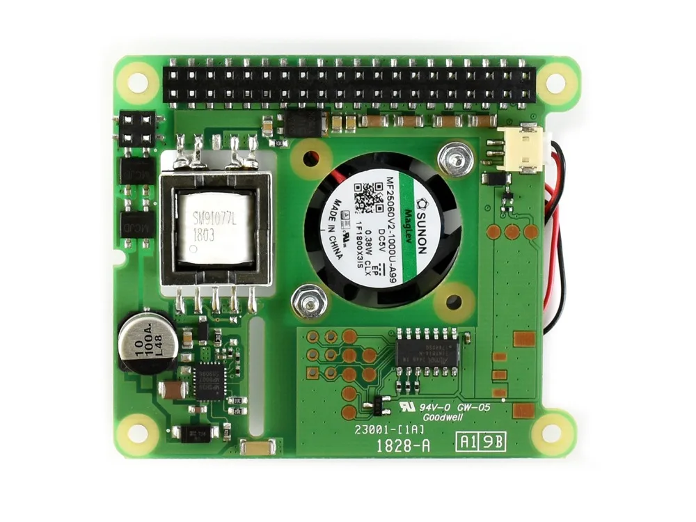 Официальная крышка Raspberry Pi Power Over Ethernet для 3B +/4B требуется источник питания