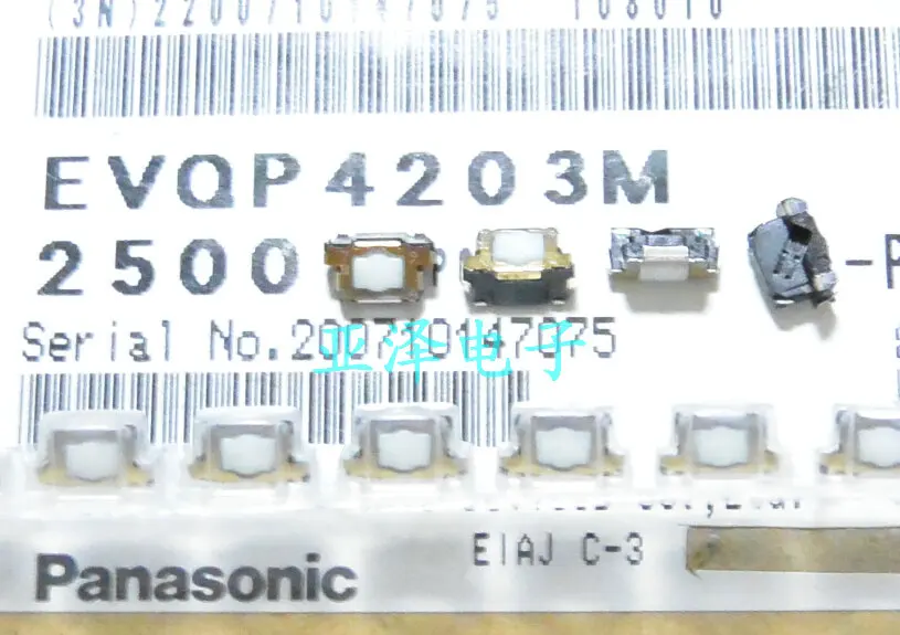 

50PCS/LOT EVQP4203M SMD touch button switch, 3*6 side button, imported original