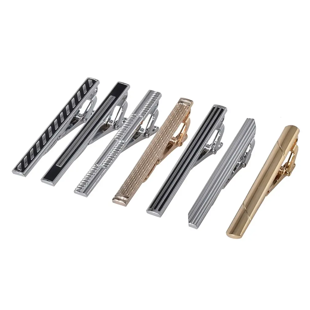 7 шт./компл. Роскошные классический галстук клипы персонализированные Сплав для