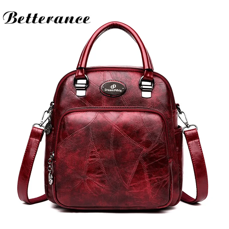 Betterance mutifunction рюкзак для женщин Винтаж школьный женская сумка sirt cantasi mochila escolar cuero