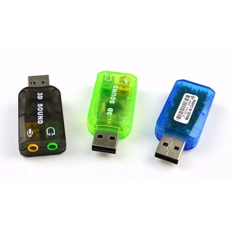 3D 5 1 канальная звуковая карта 3 мм внешняя USB компьютера стерео микрофон аудио