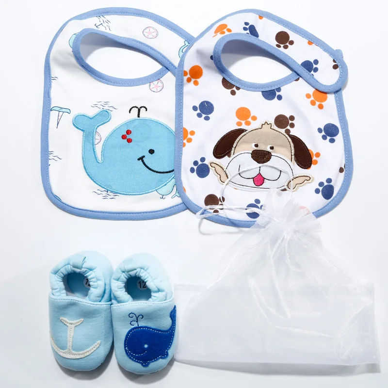 3 шт./пакет детская обувь два нагрудника сумка из пряжи для мальчиков и девочек 0 18