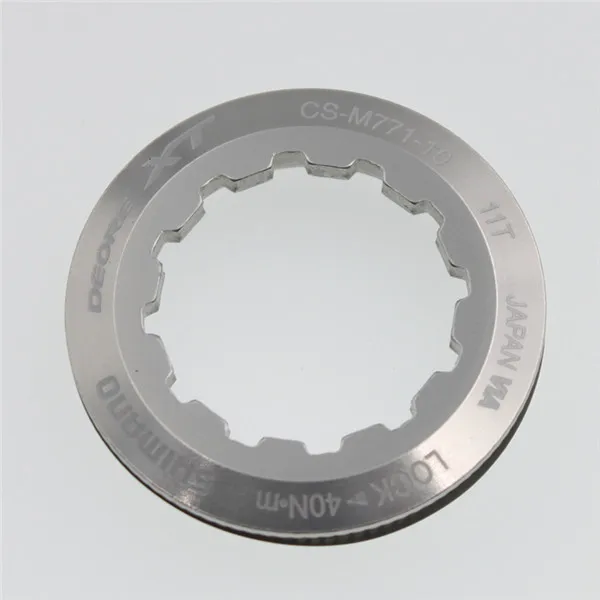 M771-10 Lock Ring Shimano DEORE XT M780 10 S CS-M771-10 SLX HG81-10 HG62-10 HG50-10 HG500-10 кассета спроки запчастей для стопорного кольца цепное колесо - Цвет: M771-10 Lock Ring