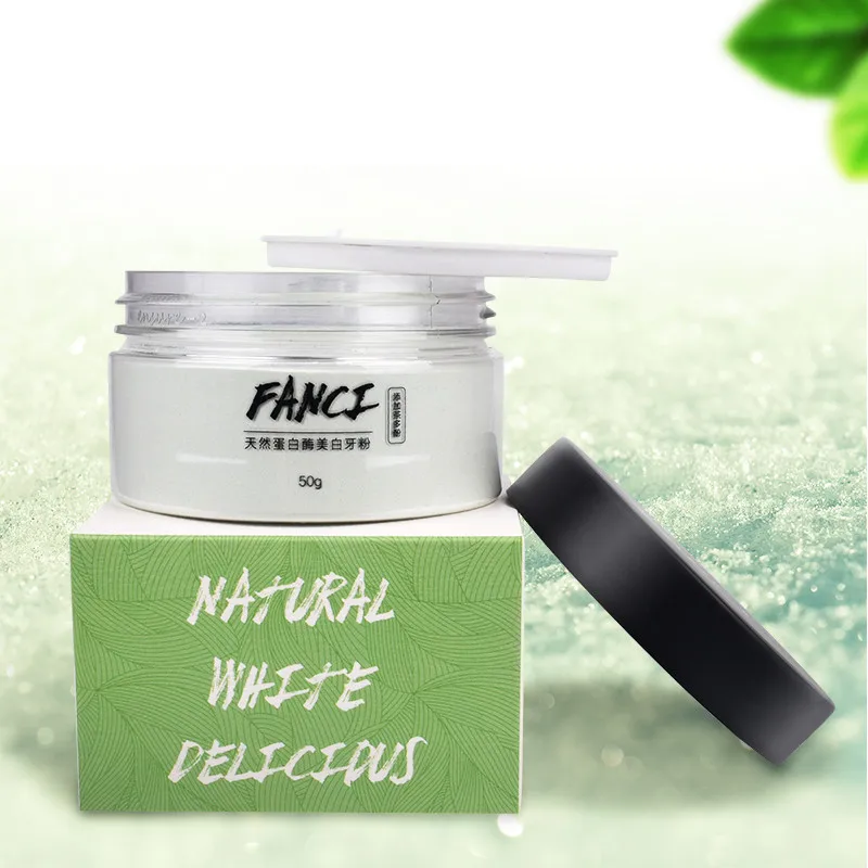 green (green tea) FANCI Порошок для отбеливания зубов 50 г зуб порошок натуральный ингредиент удалить бляшки зубы пятна свежее дыхание горячая распродажа - Цвет: green (green tea)