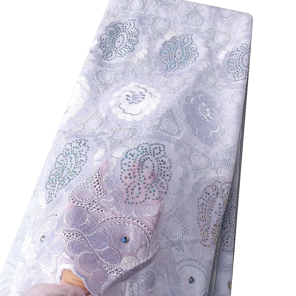 

Embroidery Latest African Laces 2019 Brown Royal Blue Lace Fabric Dubai Swiss Voile African Cotton Lace Fabric High Quality