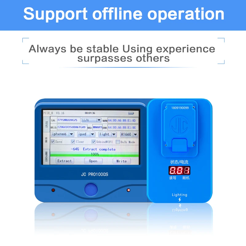 JC 64BIT Nand Repair Testing Tool for repairing iPhone 5S 6 6P and iPad Air Air2 Mini Mini2 3 4 nand flash ICs. | Мобильные телефоны