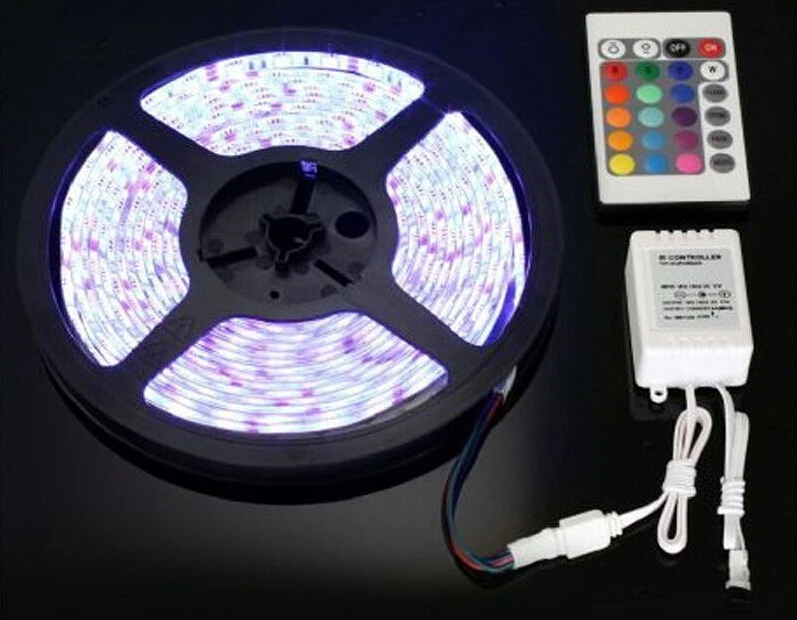 3 года гарантии 5 м RGB Светодиодная лента 3528 SMD 60 светодиодов/м неводонепроницаемая