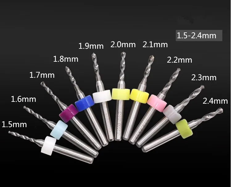 10pcs-различные Размеры Бесплатная доставка CNC твердосплавная микро PCB дрель HSS