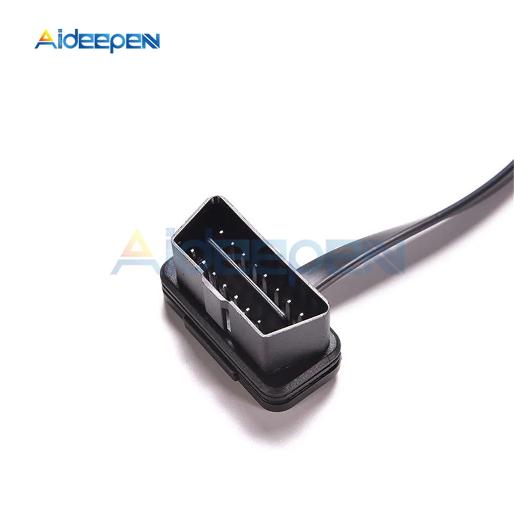 60 см ELM327 OBD2 16Pin штекер гнездо Удлинительный кабель для OBDII автомобильные
