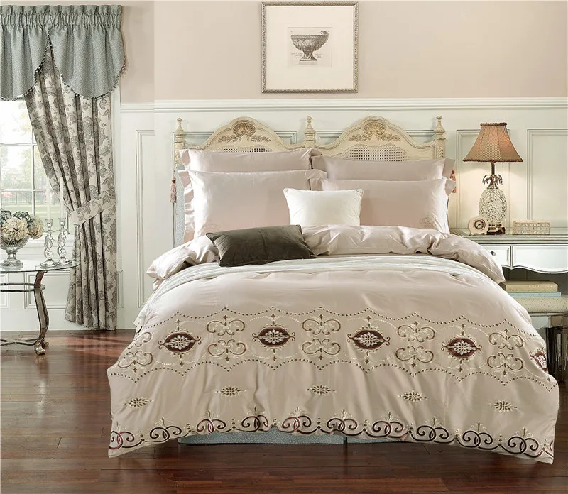 Комплект постельного белья из 4 предметов с вышивкой в восточном стиле - купить по