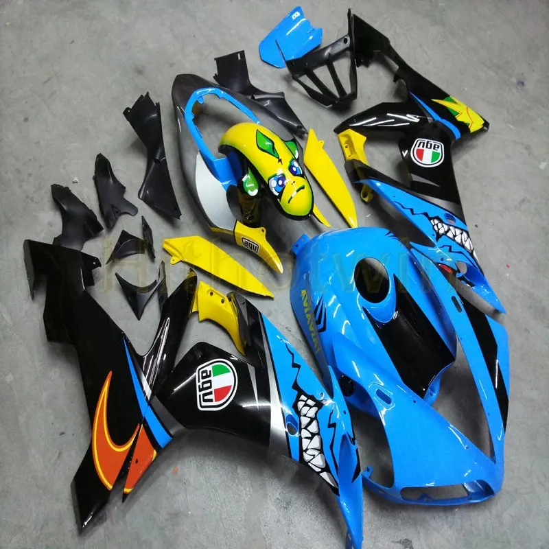 Custom-made motorcycle cowl For YZF R1 2004 2005 2006 YZFR1 04 05 06 green blue ABS Plastic hull Fairing M2 | Автомобили и