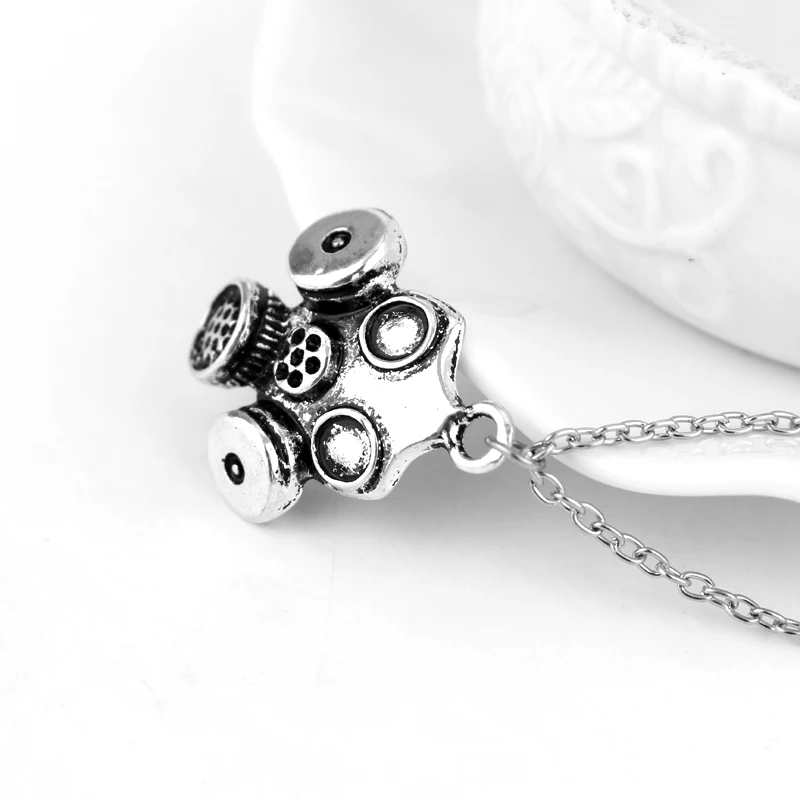 MQCHUN вдохновил маска металлическая подвеска на цепочке ожерелье в стиле стимпанк