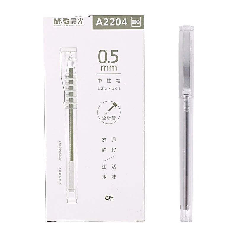 6 состоит из 12 штук M & G вкус серия гелевых ручек AGP81405 Пресс Полный иглы гелевая
