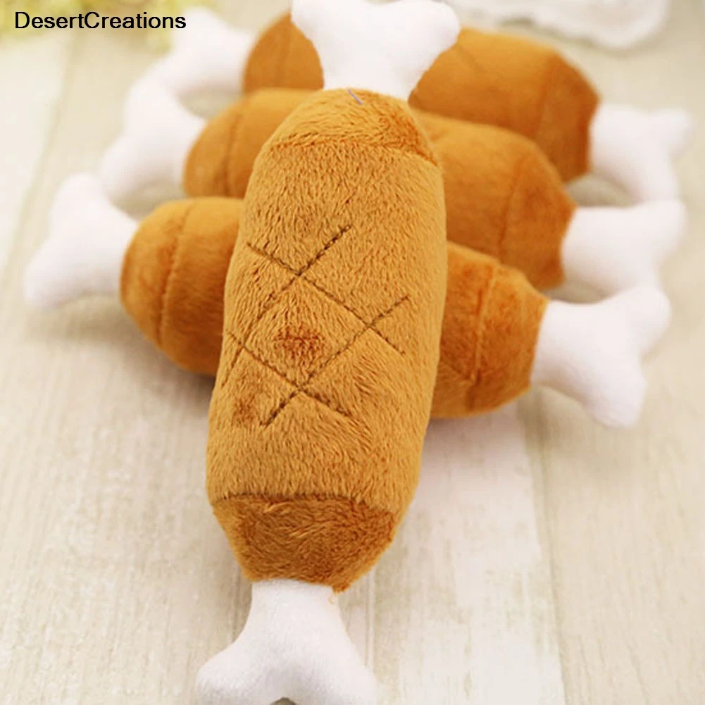 Новые Pet игрушки для собак и кошек милый двойной кости куриные ножки плюшевая