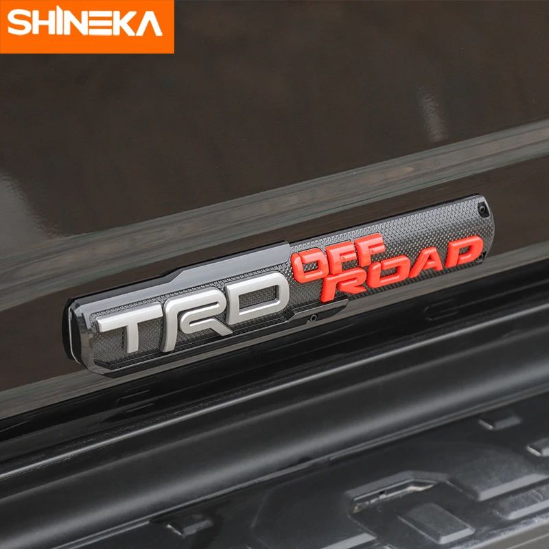 SHINEKA, автомобильные наклейки для Toyota+ ABS, автомобильные эмблемы TRD, наклейки на значок, аксессуары для автомобиля, аксессуары для Toyota, гоночный автомобиль, логотип