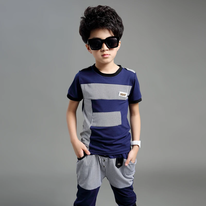 2019 летняя детская одежда комплект одежды с короткими рукавами для мальчиков