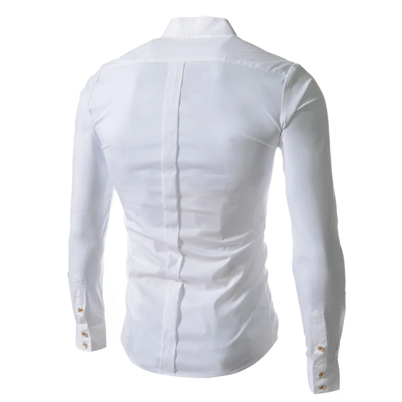 Хит, модная мужская однобортная рубашка с длинным рукавом, camisa social masculina chemise homme, вечерние рубашки, мужская рубашка