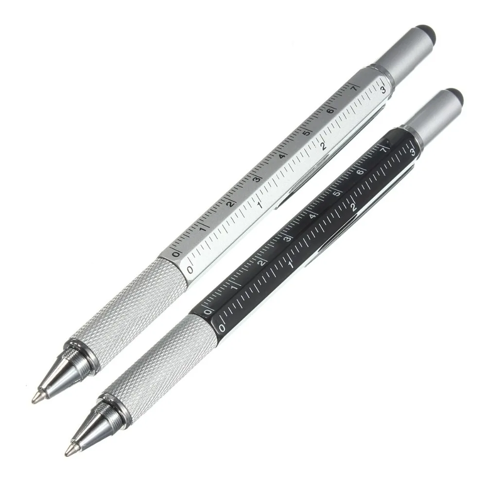 Металлическая многофункциональная шариковая ручка с отверткой и линейкой |
