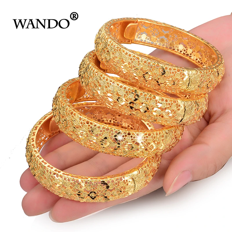 Модные браслеты WANDO 4 шт./лот с подвесками женские отверстиями роскошные