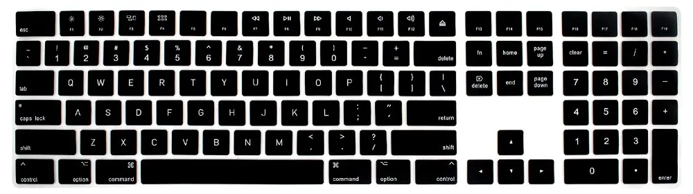 Силиконовый чехол для клавиатуры защитный Apple Magic с цифровой клавиатурой модель