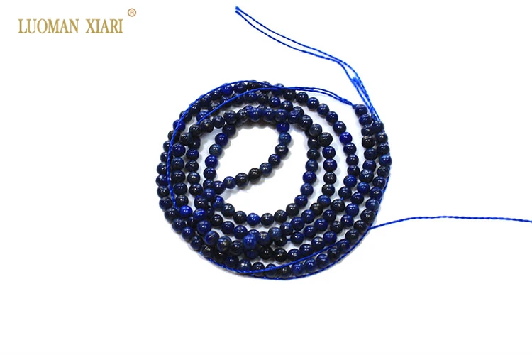 lapis lazuli Круглые бусины из натурального камня, розовые кварцевые кристаллы аметиста, Агаты, бусины для изготовления ювелирных изделий, бисероплетение, сделай сам, браслет 2 мм - Цвет: lapis lazuli