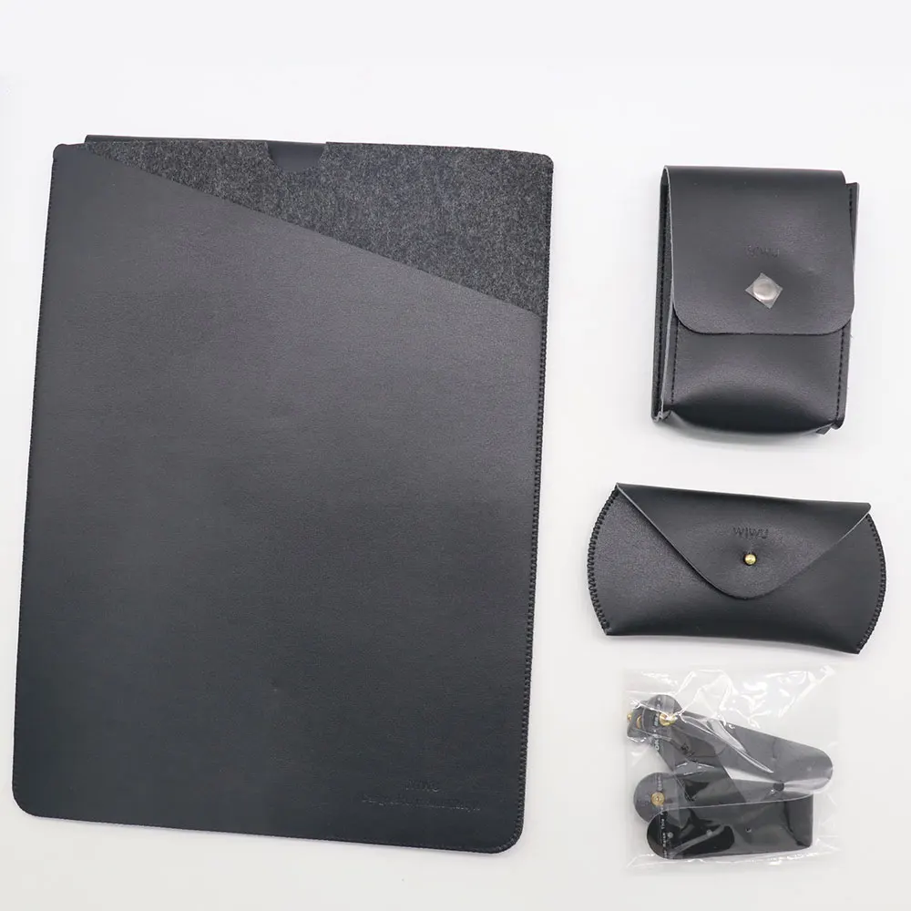 WiWU 4 в 1 чехол для ноутбука MacBook Pro 13 15 дюймов из искусственной кожи водонепроницаемый чехол для ноутбука MacBook Air 13 Чехол сумка для ноутбука 14