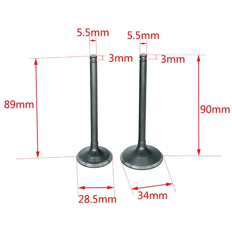 

PIT Bike Intake Valve Exhaust Valves fit for Zongshen 250cc CB250cc ATV Go Kart, Moped & Scooter 2GT-178
