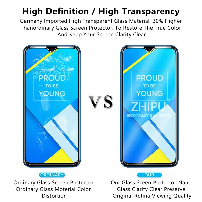 Закаленное стекло для OPPO REALME C2 2019 Защитное экрана 2.5D 9H Премиум защитная
