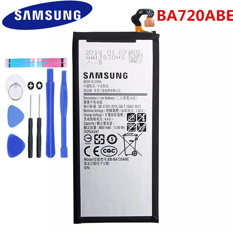 Оригинальная Аккумуляторная батарея для Samsung GALAXY A7 2017 версия A720 оригинальная