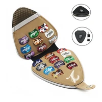batesmusic guitar picks holder case for acoustic electric guitar variety pack picks storage pouch box pu leather