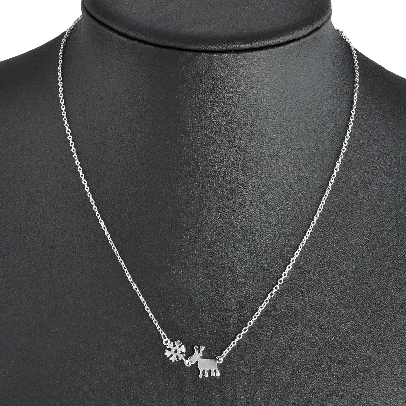 YoYoRan оптовая продажа 12 шт./лот модный Рождественский лось снег цветок кулон