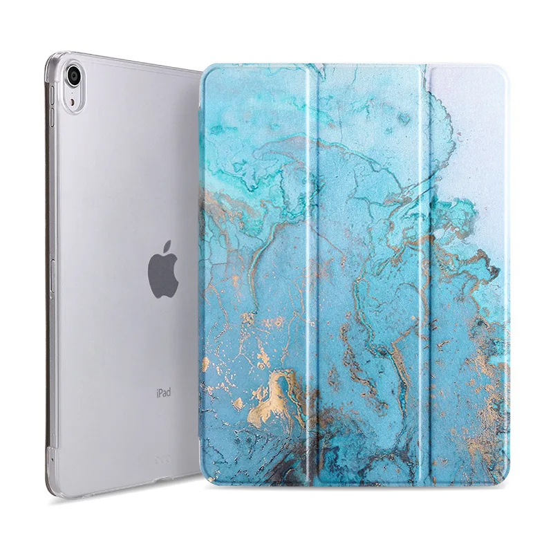 Чехол для iPad Pro 11 2018 легкий умный трехкратный мраморный чехол из искусственной