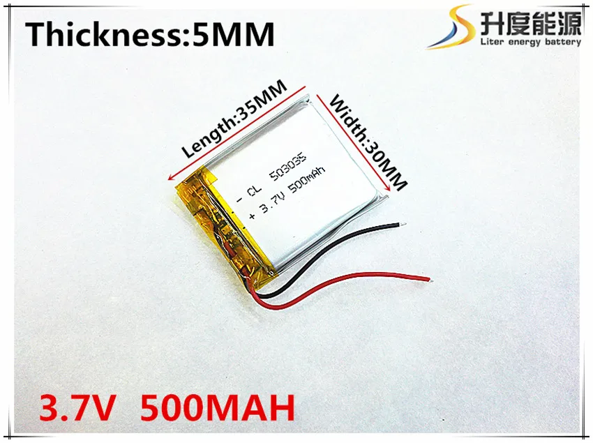 

3,7 V 500mAh 503035 литий-полимерный литий-ионный аккумулятор для Mp3 MP4 MP5 GPS PSP mobile bluetooth